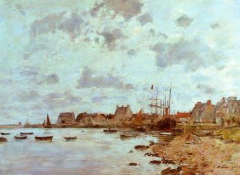 Eugene Boudin : The Port at Saint-Vaast-la-Houghe